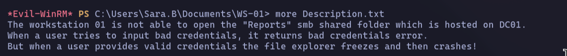 use this command to download download "C:\Users\Sara.B\Documents\WS-01\WS-01_PktMon.pcap".
